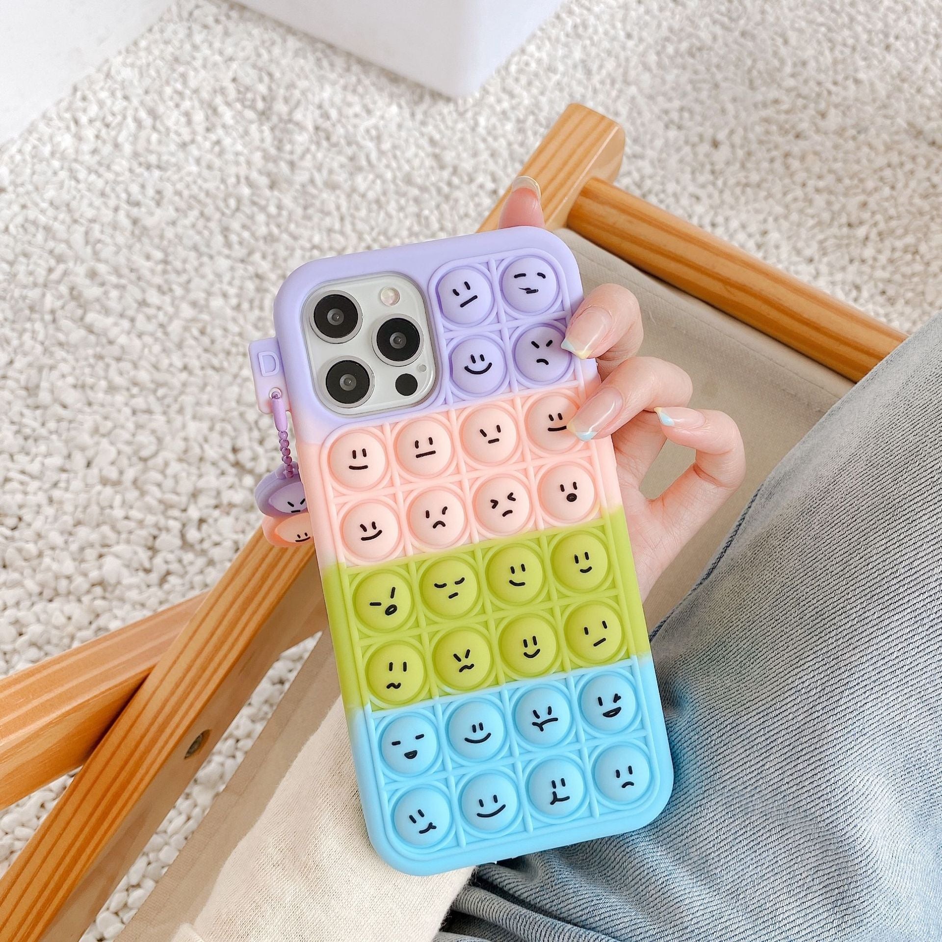 Caso de teléfono de silicona emoji emoji al por mayor